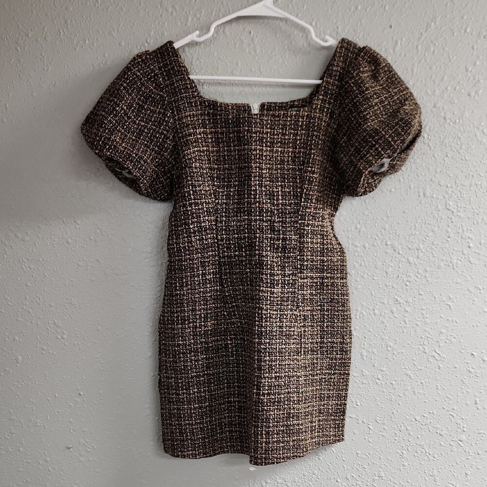 🚨2/$25 or 5/$50🚨SHEIN Brown Tweed Mini Dress